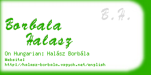 borbala halasz business card