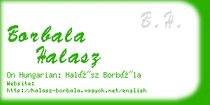 borbala halasz business card